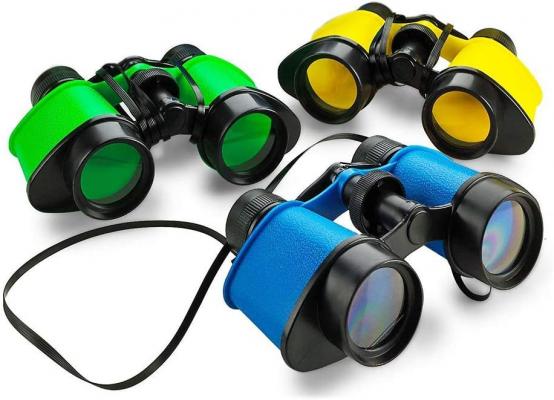 Kicko 12 Toy Binoculars with Neck String 3.5 x 5 Inches