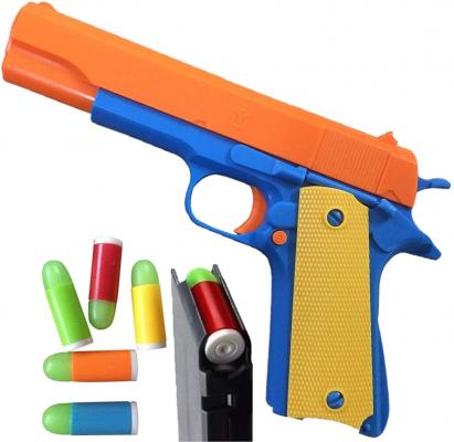 Colt 1911 Toy Gun with Ejecting Magazine and Glow Tip Bullets