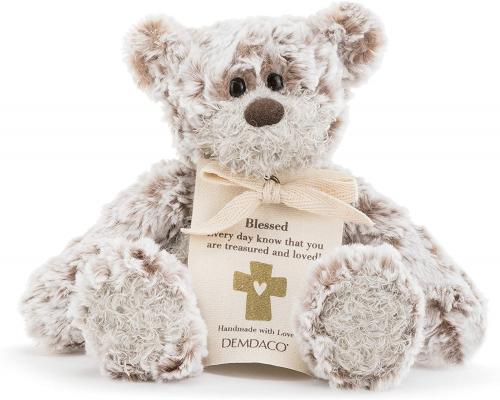 DEMDACO Blessing Mini Giving Bear Brown 8.5 inch Plush Polyester Fabric Stuffed Animal