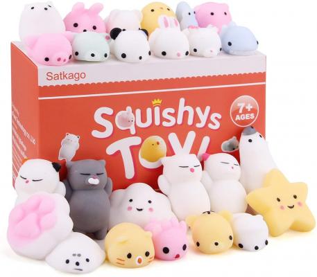 Satkago Mochi Squishy Toy, 25 Pcs Squishies