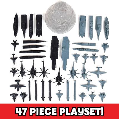 Sunny Days Entertainment Military Air Force Bucket - 47 Assorted Battleships and Accessories Toy Play Set