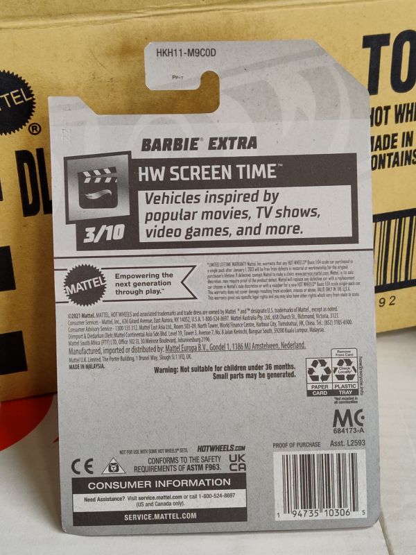 Hot Wheels Screen Time Series BARBIE Extra (N1)