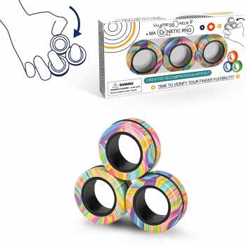 Magnetic Rings Fidget Toy Set