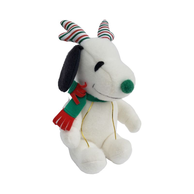 Snoopy Peanuts Russel Stover Plush Toy Winter Christmas Rein