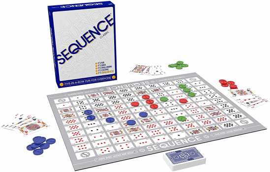 SEQUENCE Game with Folding Board, Cards and Chips 