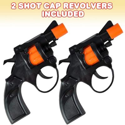 ArtCreativity Shot Cap Revolver Toy Gun for Kids, Set of 2, Cool Shooter Toys for Boys and Girls