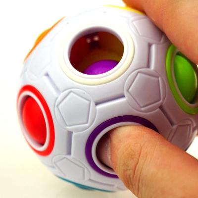 CuberSpeed Rainbow Ball Magic Cube Fidget Toy Puzzle Magic Rainbow Ball Puzzle Fun Fidget