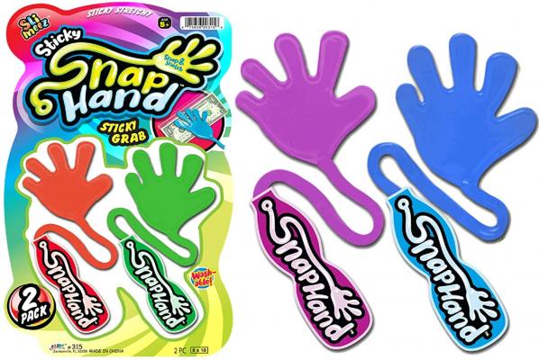 JA-RU Sticky Hands Stretchy Snap Smak Toys (1 Pack) Great Sticky Hand Party Favors