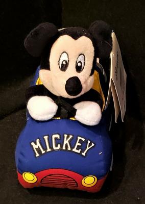 RARE Vintage 2000 DISNEY Paris Mickey Mouse Pull String Car