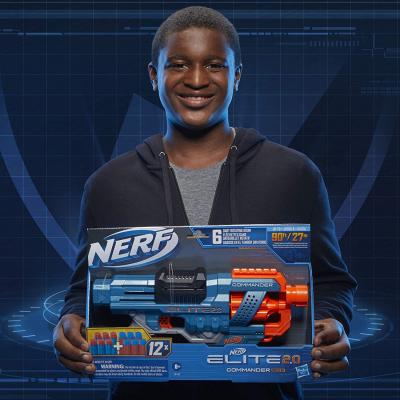 NERF Elite 2.0 Commander RD-6 Blaster, 12 Official Darts