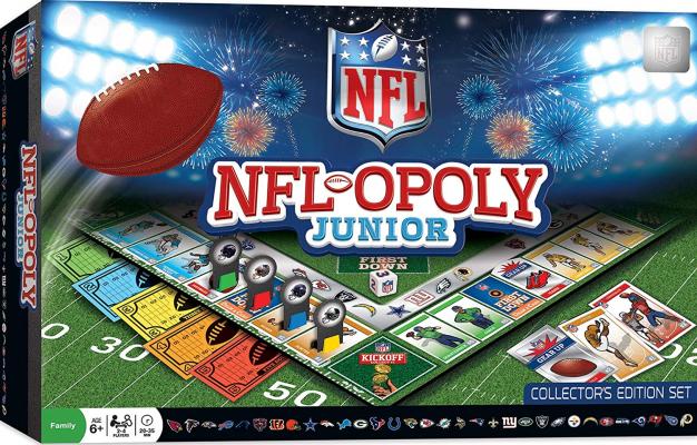 MasterPieces NFL-Opoly Junior Board Game, Collector's Edition Set, For 2-4 Players