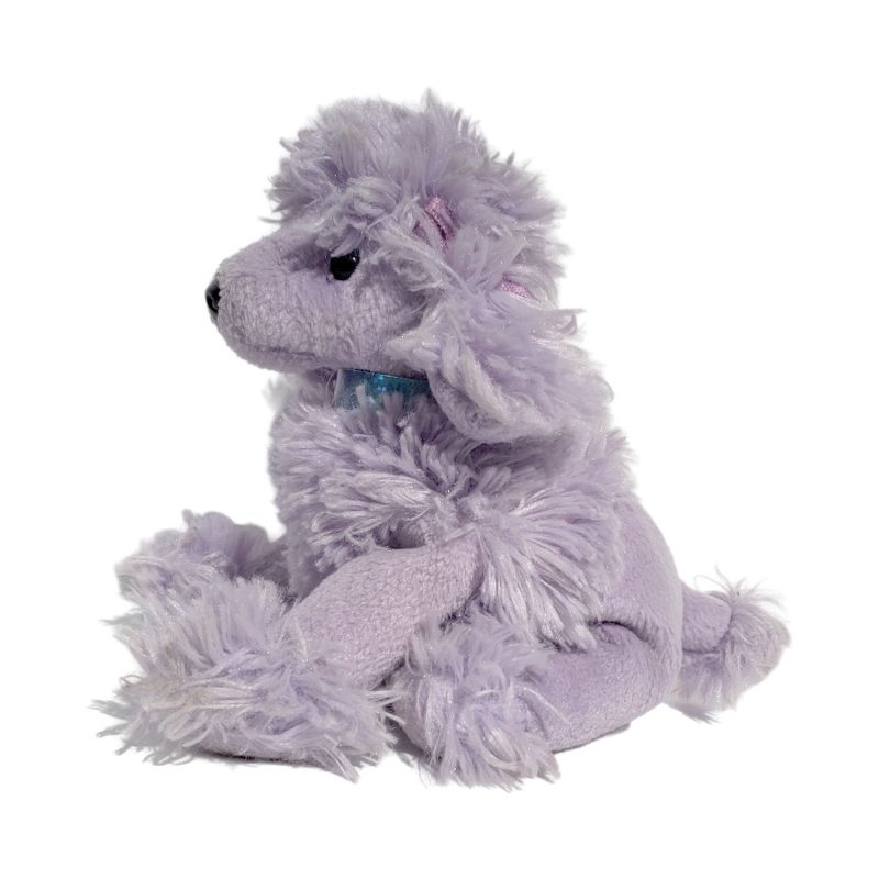 Ty Beanie Baby Demure The Poodle Rainbow Collar Lavender Pur