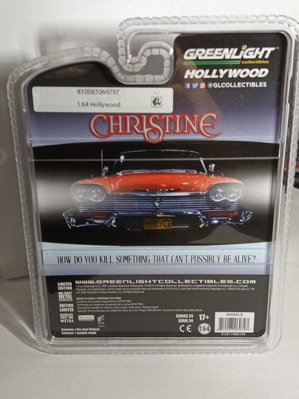 Greenlight Hollywood Series CHRISTINE 1958 Plymouth Fury