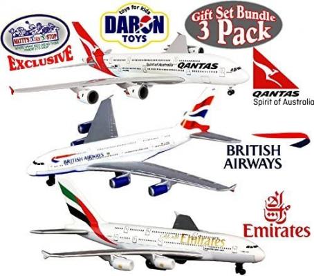 Daron Emirates A380, Qantas A380 & British Airways A380 Die-cast Planes