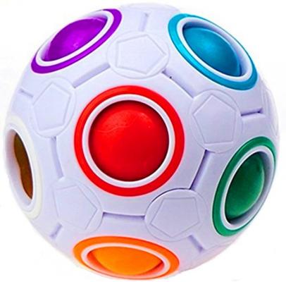 CuberSpeed Rainbow Ball Magic Cube Fidget Toy Puzzle Magic Rainbow Ball Puzzle Fun Fidget