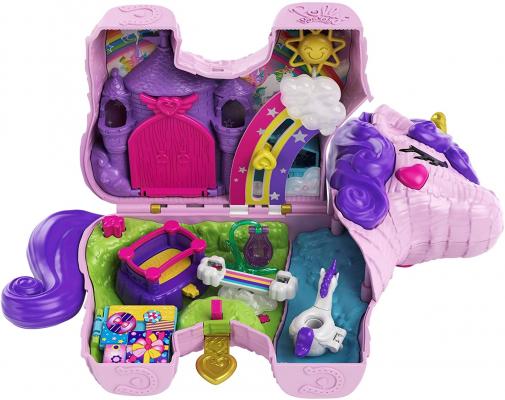 Polly Pocket Unicorn Party Large Compact Playset with Micro Polly & Lila Dolls