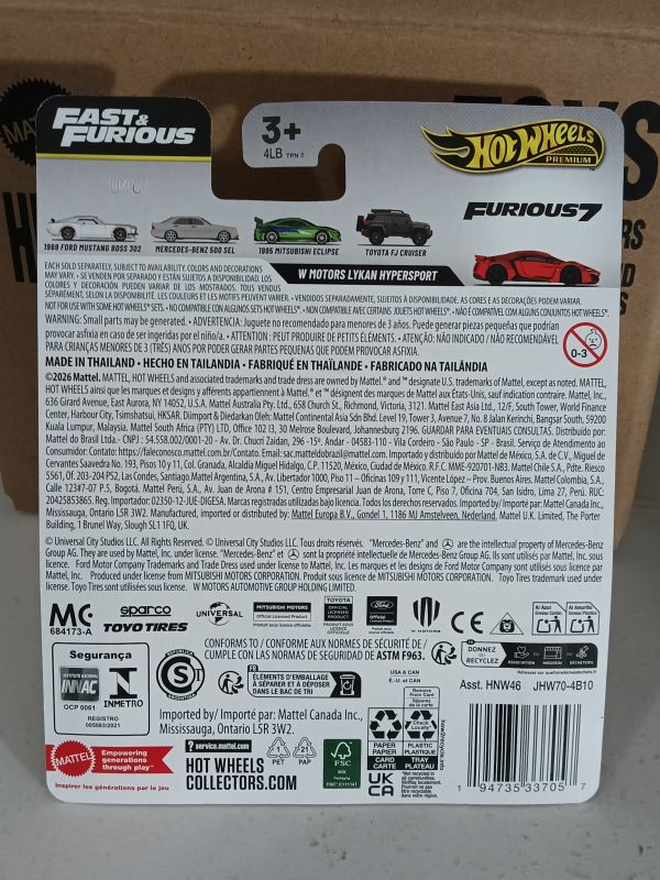 Hot Wheels Fast & Furious 25th Ann W Motors Lykan Hypersport