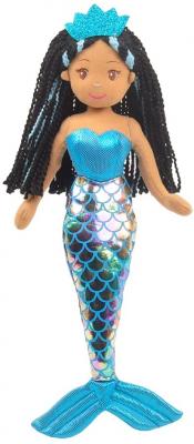 Linzy Toys,Aria Mermaid Doll, Soft Plush Mermaid, Blue, 18inch Mermaid Toys for Little Girls