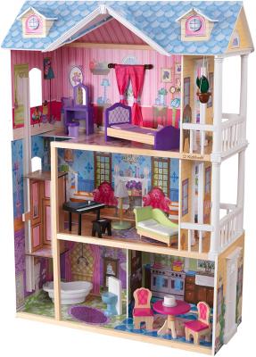 KidKraft My Dreamy Wooden Dollhouse with Lights and Sounds, Elevator and 14 Accessories