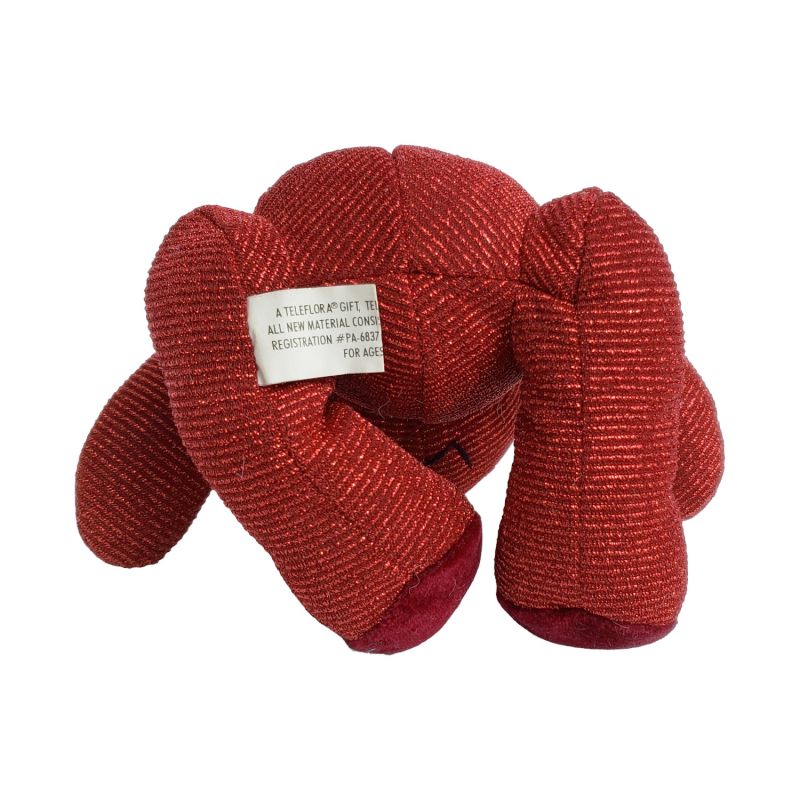 Teleflora Red Metallic Courdoroy Bear 6