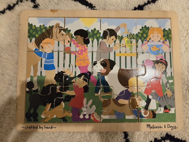 Melissa & Doug neighborhood pets wooden puzzle