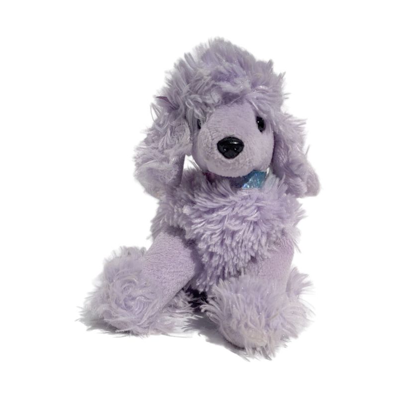 Ty Beanie Baby Demure The Poodle Rainbow Collar Lavender Pur