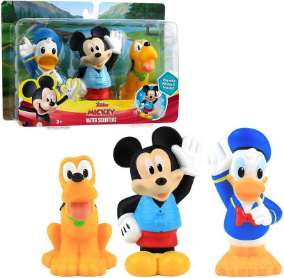 Disney Junior Mickey Mouse Bath Toy Set, Includes Mickey Mouse, Donald Duck, and Pluto