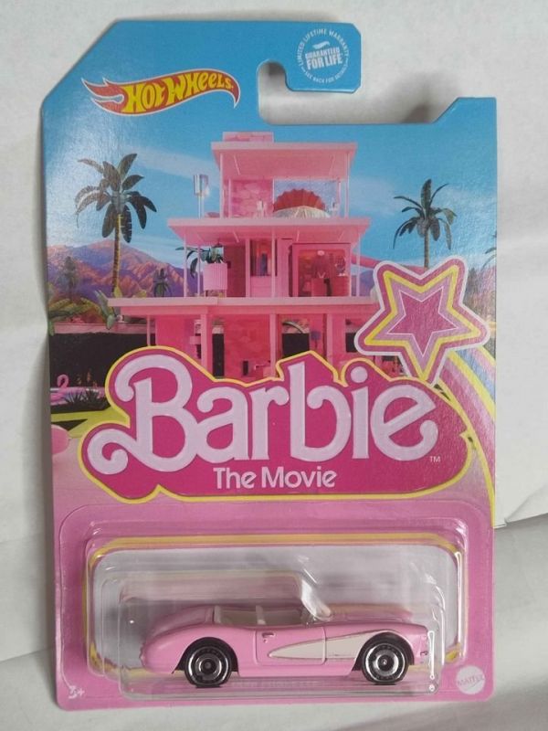 Hot Wheels #HPR54 BARBIE THE MOVIE 1956 Corvette 1:64 Scale