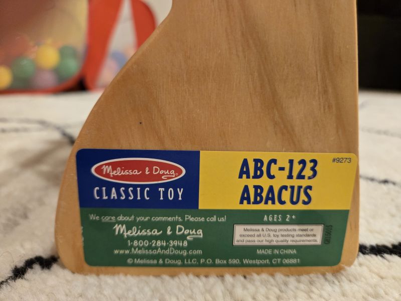 Melissa & Doug wooden abacus Aabac 123