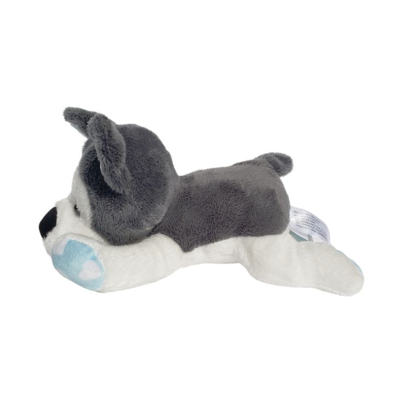 Animal Adventure Gray & White Plush HUSKY Puppy Dog Blue Paw