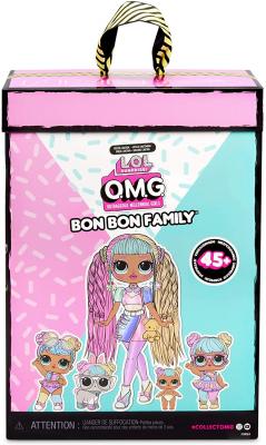 LOL Surprise OMG Bon Bon Family with 45+ Surprises Including Candylicious OMG Doll