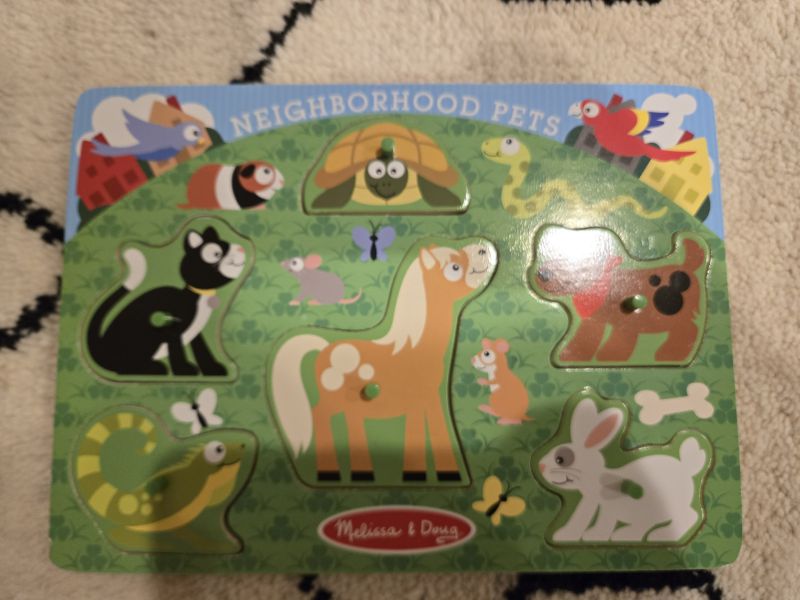 Melissa & Doug neighborhood pets wooden puzzle 