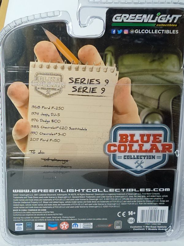 GreenLight Blue Collar Series 1983 Chevy C20 Scottsdale 