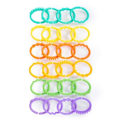 Bright Starts Lots of Links Rings Toys - for Stroller or Carrier Seat - BPA-Free 24 Pcs