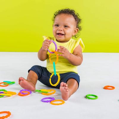 Bright Starts Lots of Links Rings Toys - for Stroller or Carrier Seat - BPA-Free 24 Pcs