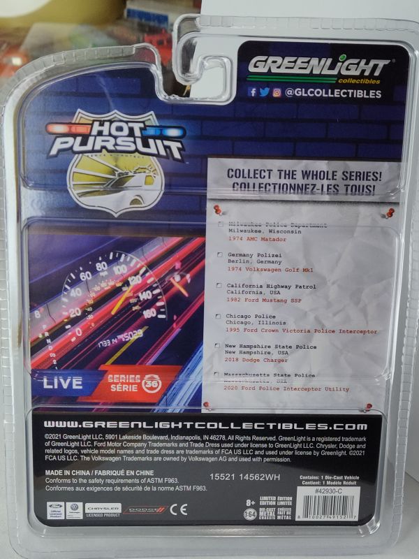 GreenLight Hot Pursuit CHP 1982 Ford Mustang SSP