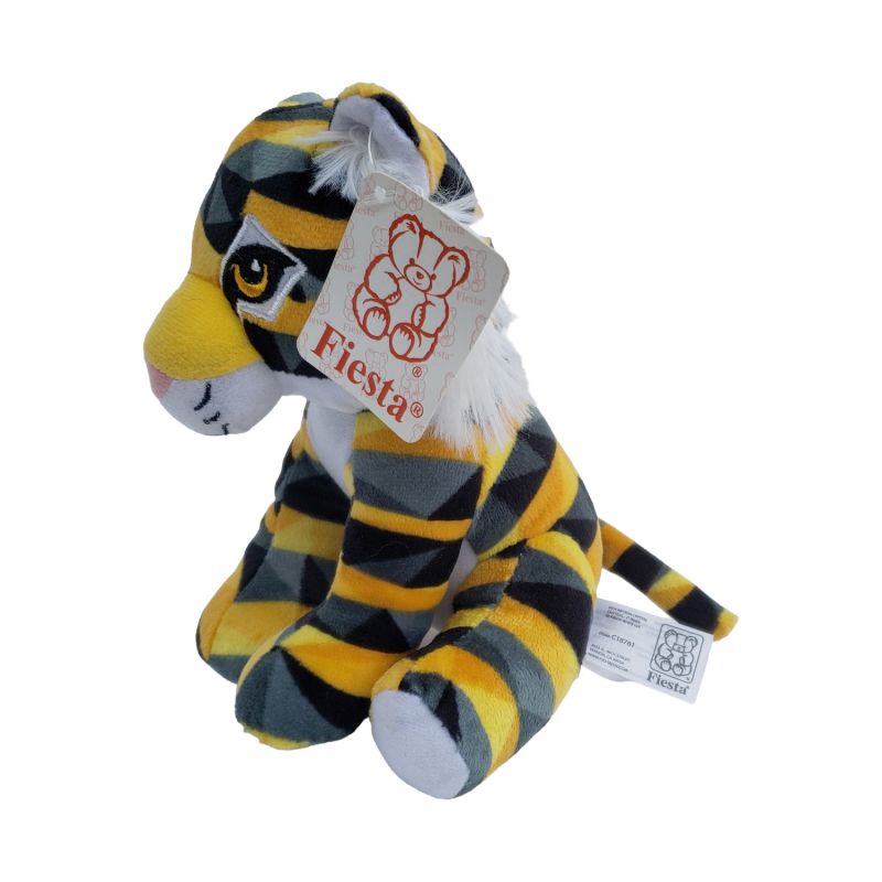 Geometric Tiger Plush NWT Fiesta Brand stuffy stuffed animal