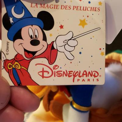 RARE Vintage 2000 DISNEY Paris Donald Duck Pull String Boat