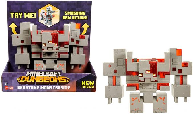 Minecraft Dungeons Redstone Monstrosity, Large Battle Figure (10-inch by 7.3-inch)