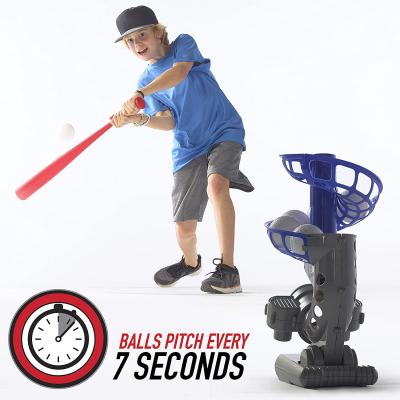 Franklin Sports MLB Electronic Baseball Pitching Machine – Height Adjustable – Ball Pitches Every 7 Seconds – Includes 6 Plastic Baseballs